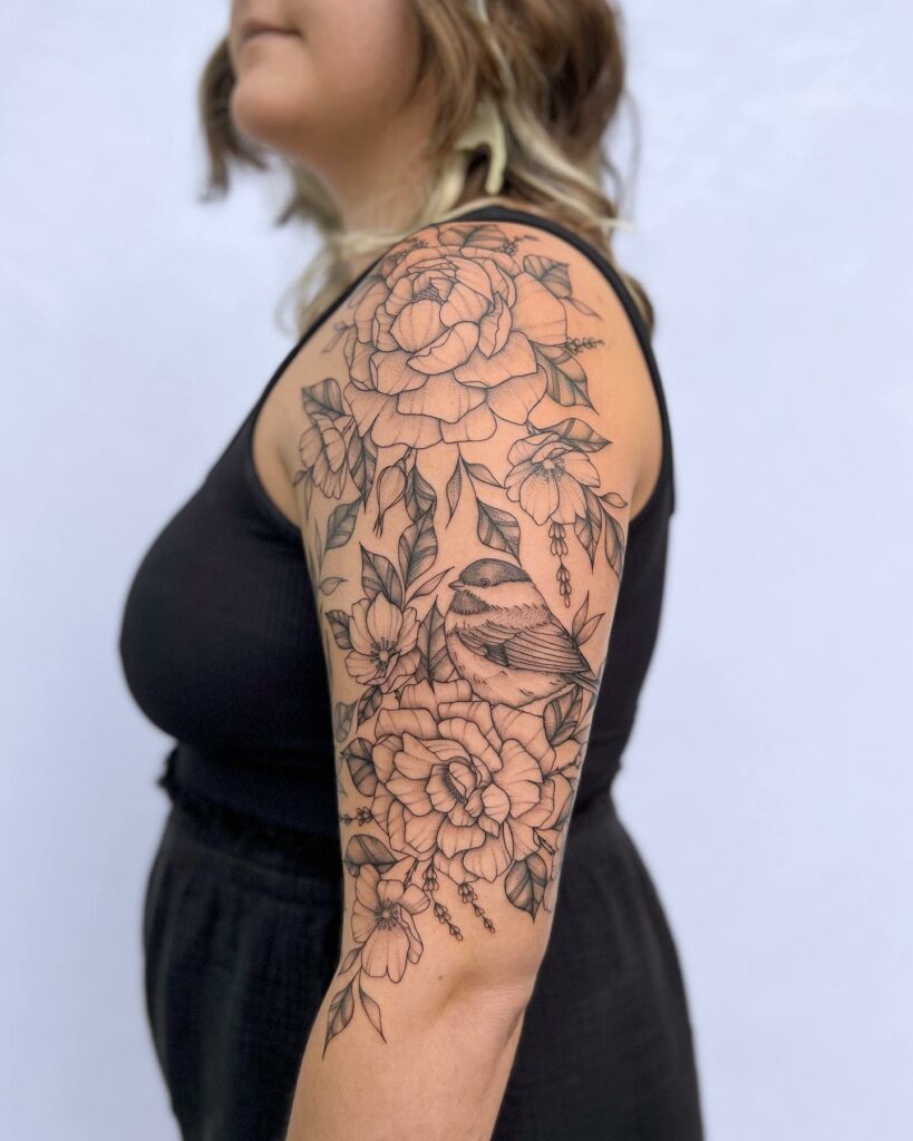 BEAUTIFUL SHOULDER TATTOO IDEAS FOR WOMEN IN 2024 15 Giant Rose Shoulder Tattoo