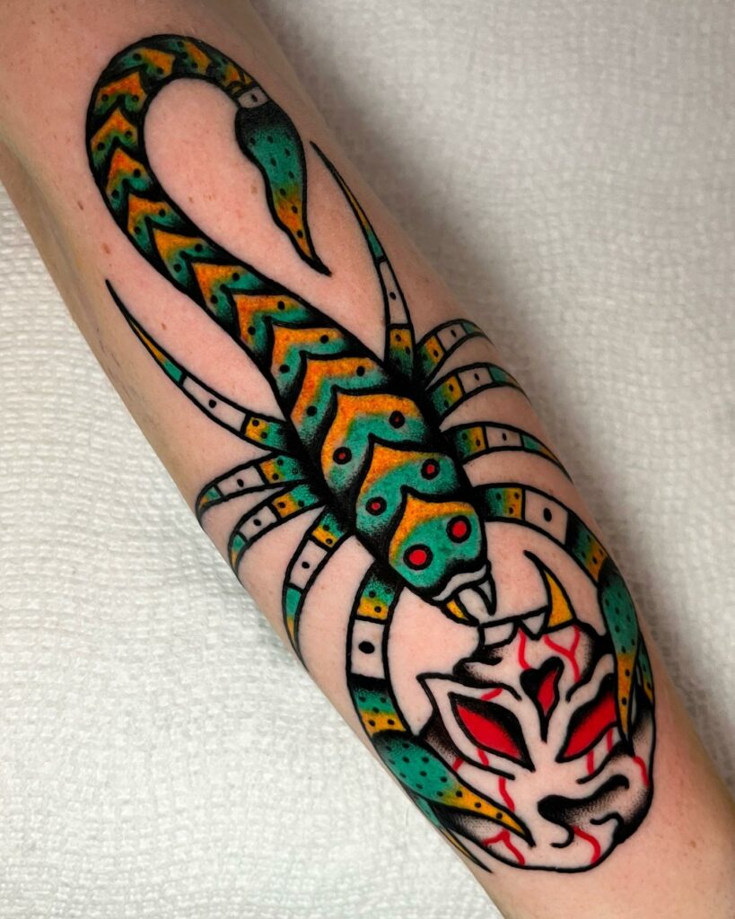 22 AMAZING SCORPION TATTOO DESIGNS - UPDATED FOR 2024 28 Traditional Tribal Scorpion Tattoo