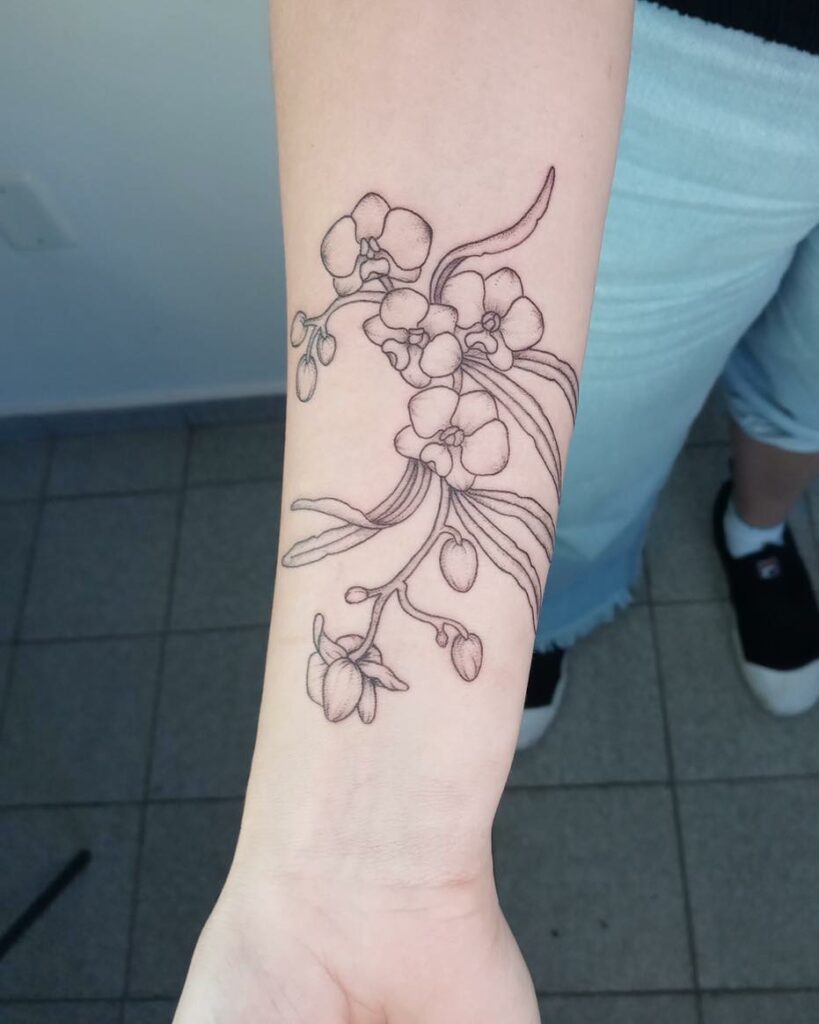 AMAZING ORCHID TATTOOS + THEIR COOL MEANINGS 28 Contemporary Orchid Tattoo