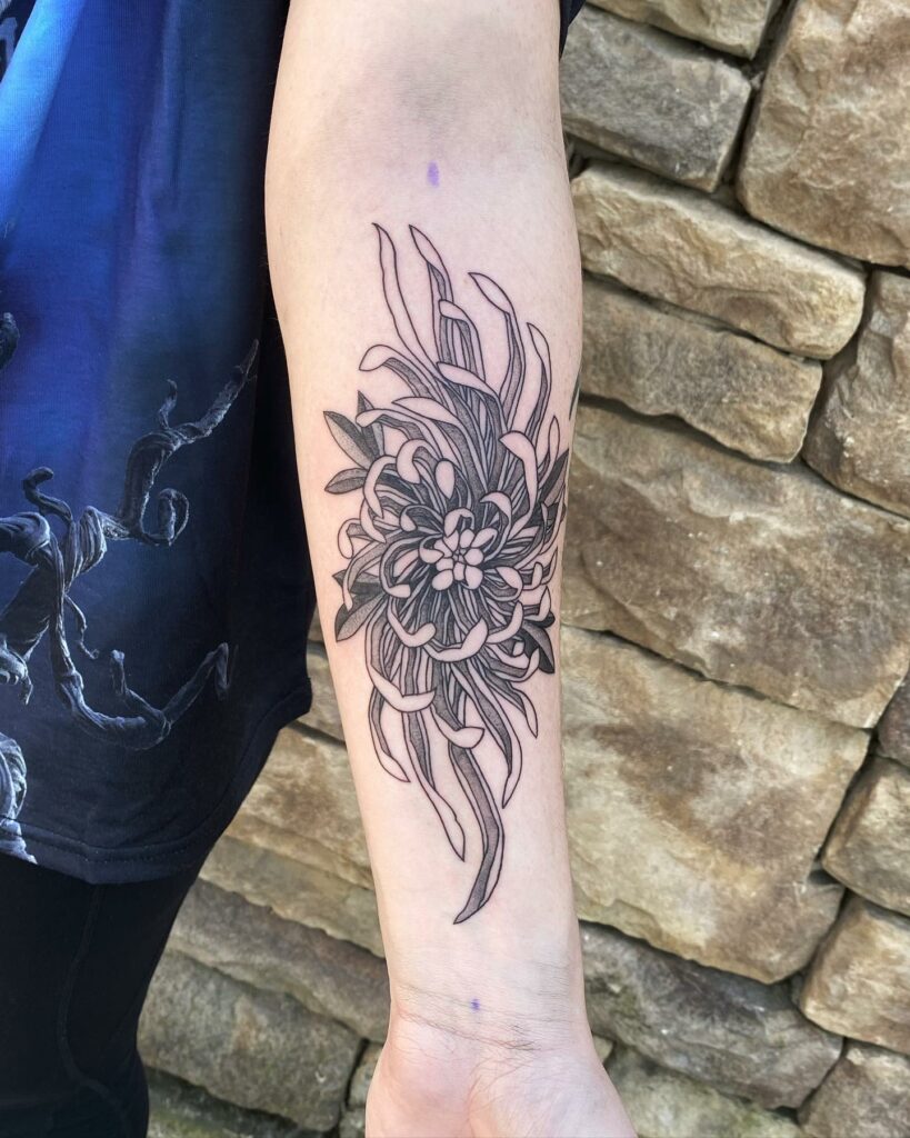 12 Amazing BIRTH FLOWERS & BEST BIRTHDAY FLOWER TATTOO IDEAS 20 Chrysanthemum Tattoo