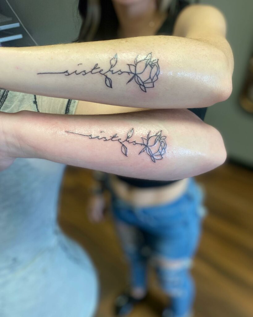 AMAZING MATCHING SISTER TATTOO IDEAS - NEW & UPDATED 2024 14 Big Sister, Little Sister Tattoo