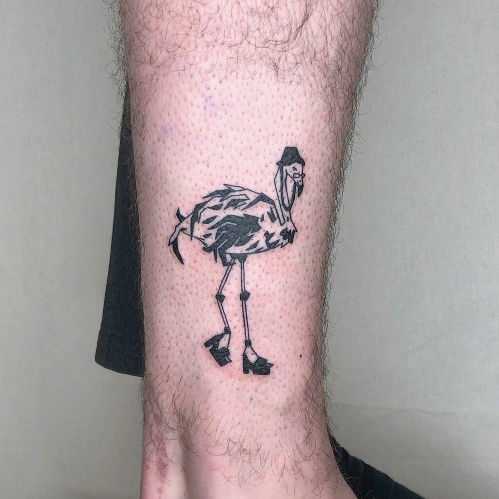 Amazing Flamingo Tattoos with Meanings To Inspire You In 2024! 18 Flamingo with a Hat Tattoo