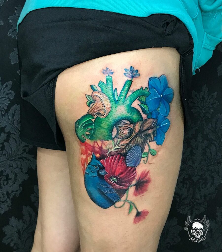 12+ Nature Tattoo Ideas - That Will Grow On You 15 Colorful Nature Tattoo