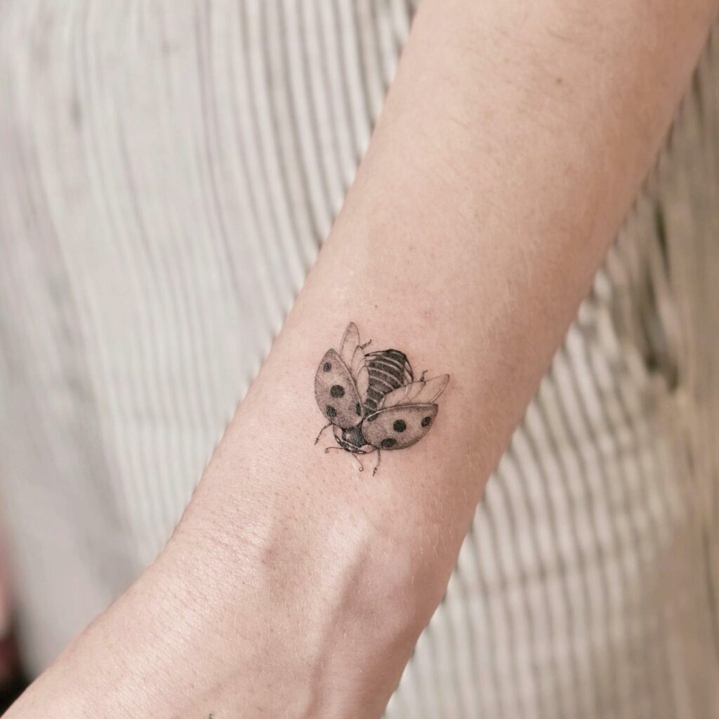 10 Best Ladybug Tattoo Ideas In 2024! 15 Flying Ladybug