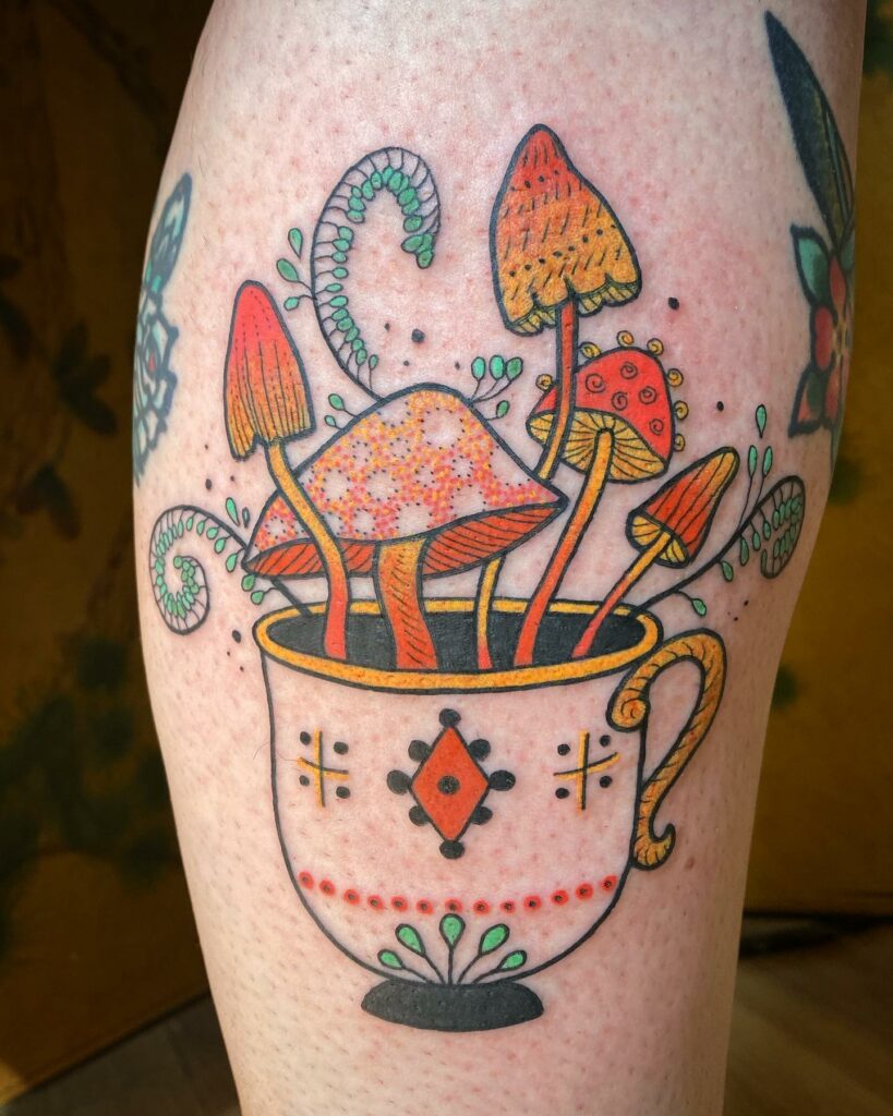 Mesmerizing Mushroom Tattoo Ideas + Meanings for 2024 10 Color Mushroom Tattoo