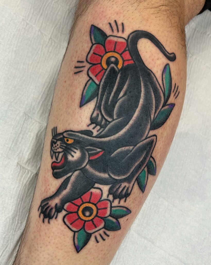 AMERICAN TRADITIONAL TATTOOS - THE ULTIMATE GUIDE FOR 2024 17 Panther Tattoo