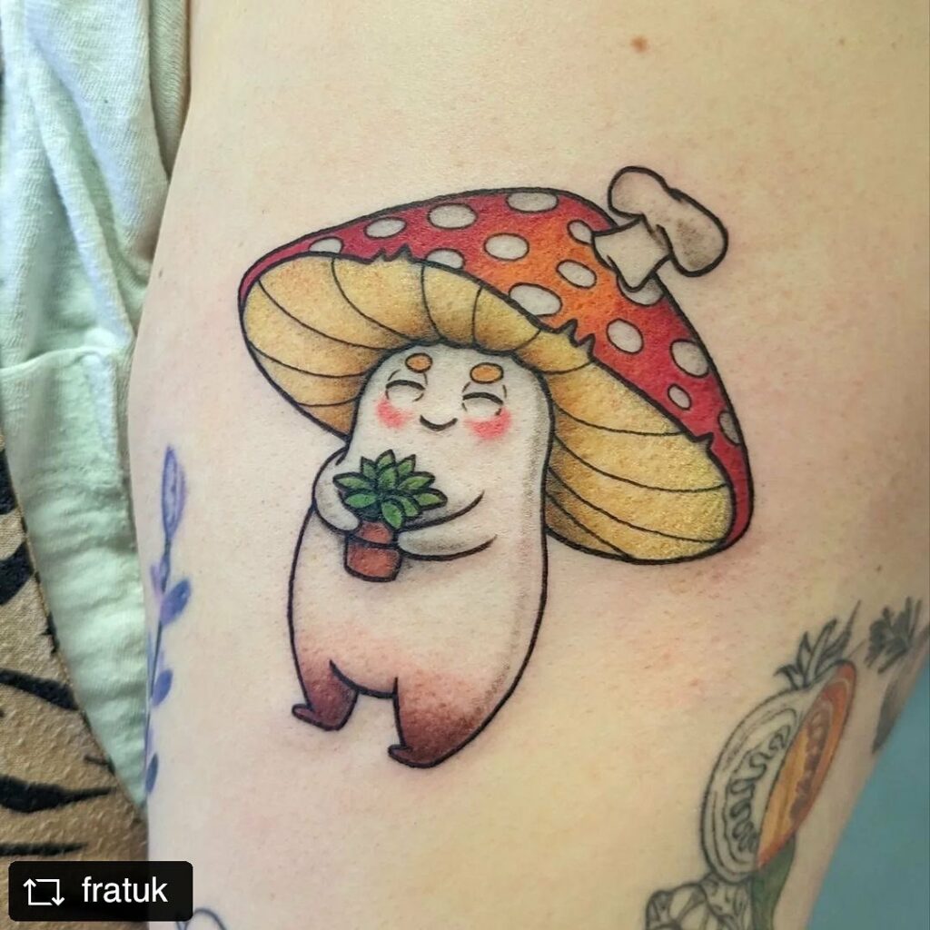 Mesmerizing Mushroom Tattoo Ideas + Meanings for 2024 13 Cartoon Mushroom Tattoo