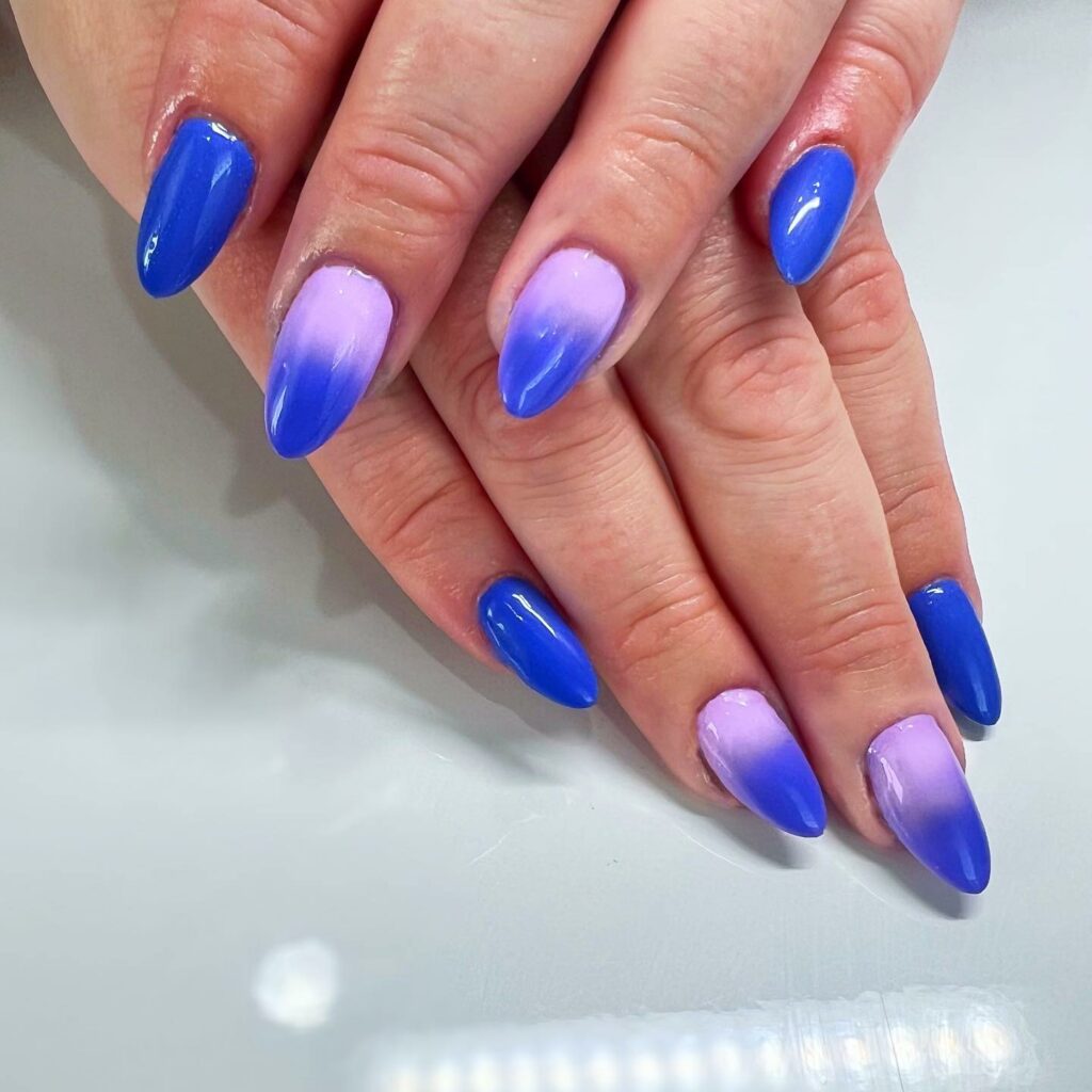 Discover 35 Purple Ombre Nail Designs To Try in 2024 19 Purple and Blue