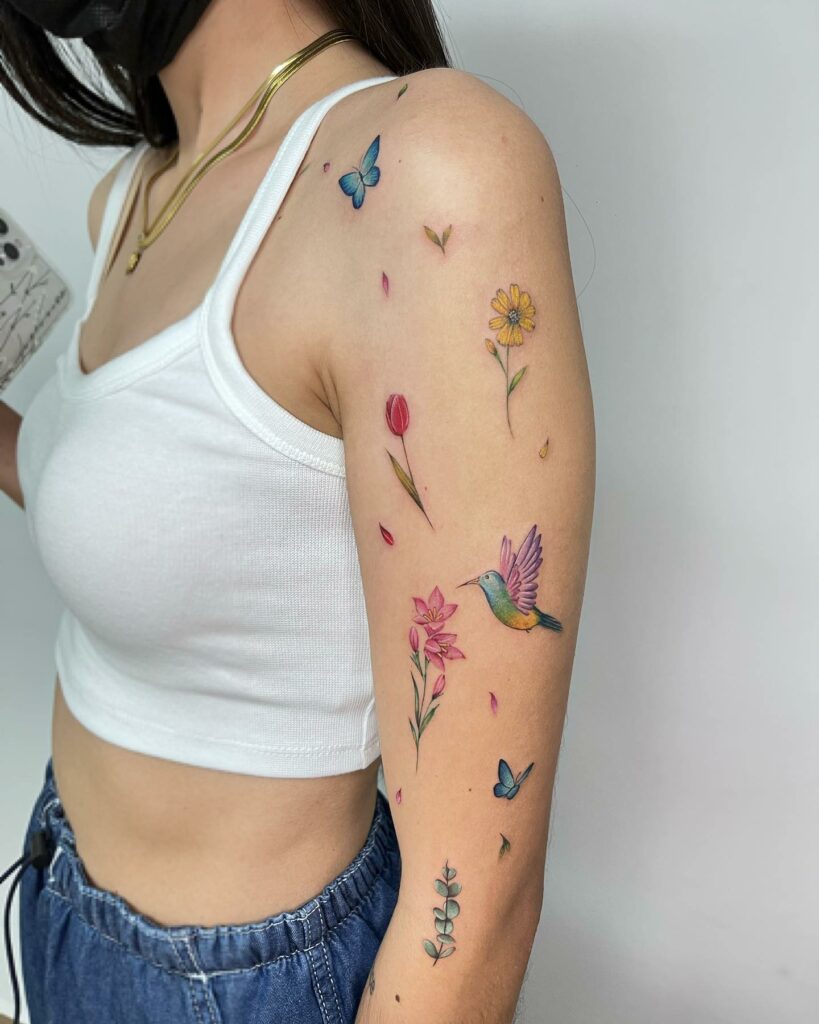12+ Nature Tattoo Ideas - That Will Grow On You 16 Colorful Nature Tattoo