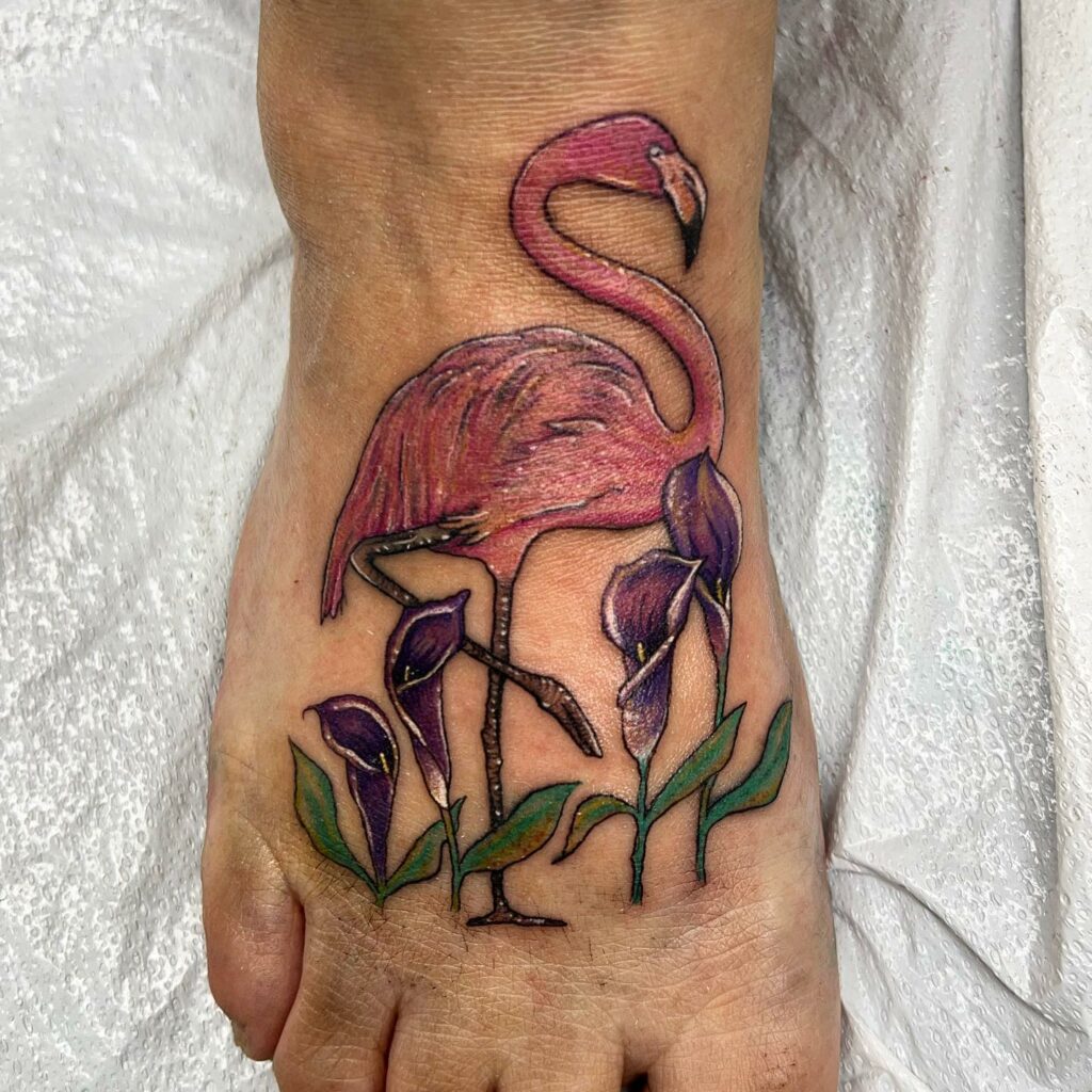 Amazing Flamingo Tattoos with Meanings To Inspire You In 2024! 21 The Fun-Loving Cocktail Flamingo