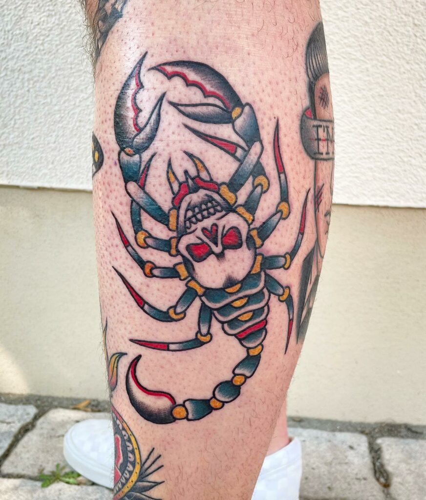 22 AMAZING SCORPION TATTOO DESIGNS - UPDATED FOR 2024 27 Scorpion Leg Tattoo