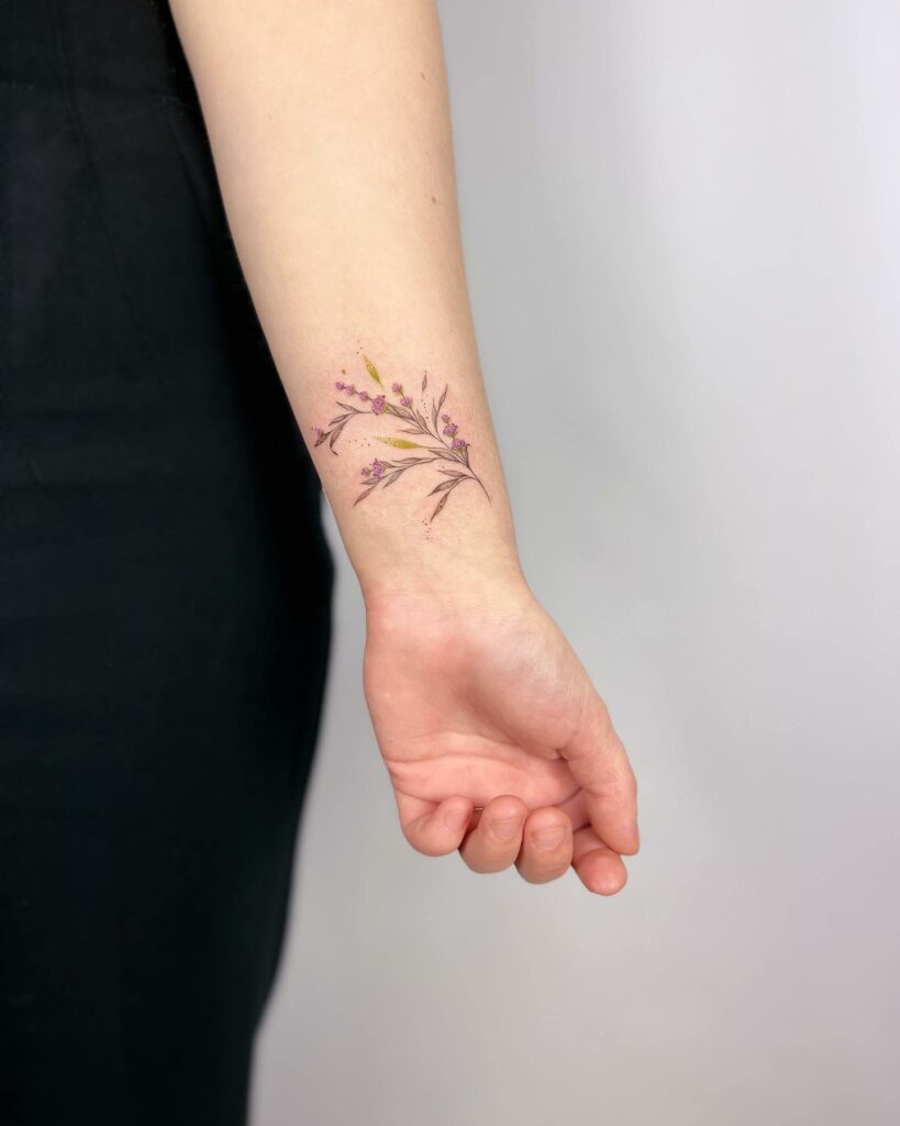 10 BEST LAVENDER TATTOOS WITH MEANINGS IN 2024 28 Lavender Wrist Tattoos
