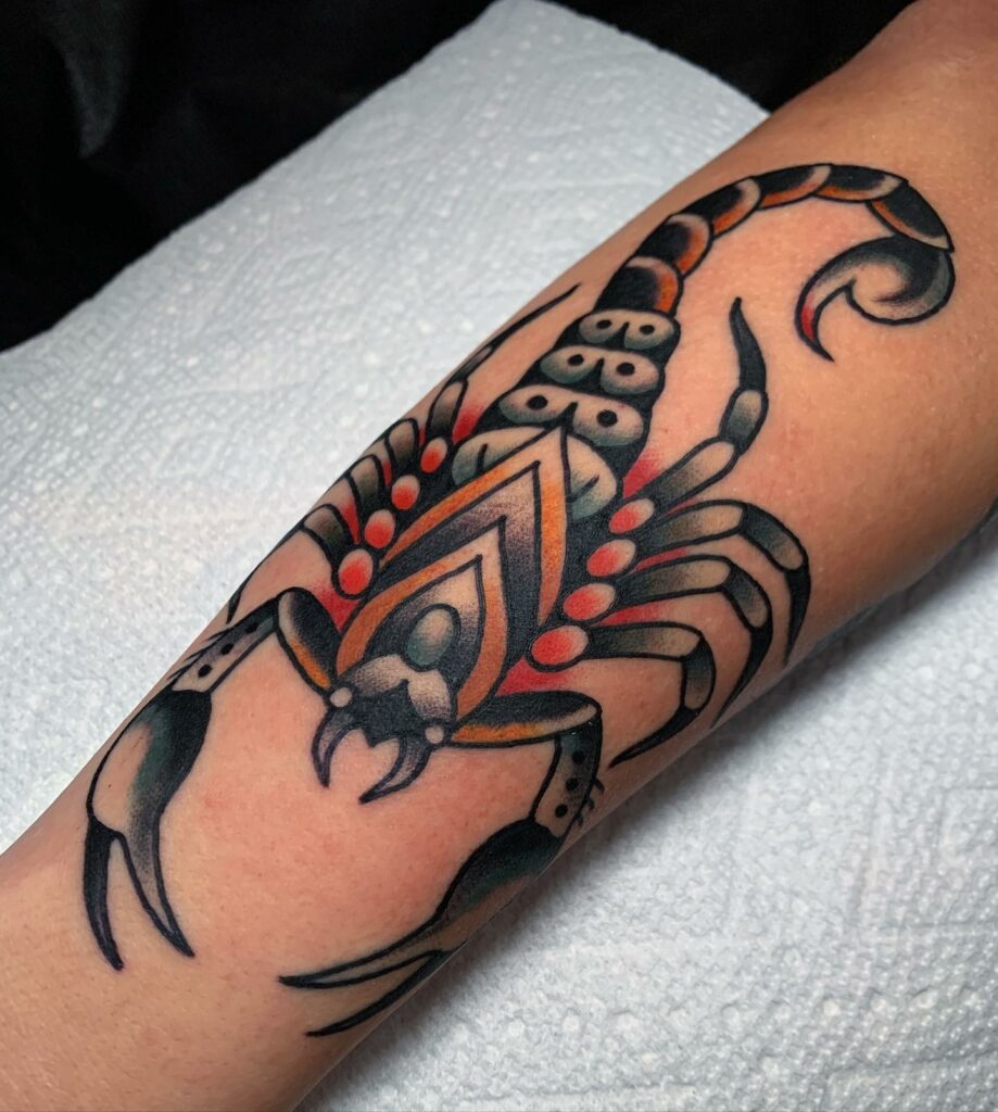 22 AMAZING SCORPION TATTOO DESIGNS - UPDATED FOR 2024 23 Scorpion Forearm Tattoo