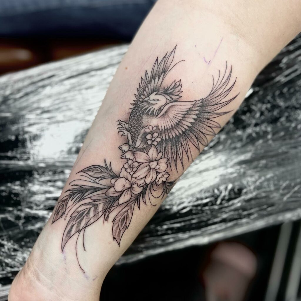 20+ AMAZING FOREARM TATTOOS FOR WOMEN - UPDATED FOR 2024 24 Phoenix Forearm Tattoo