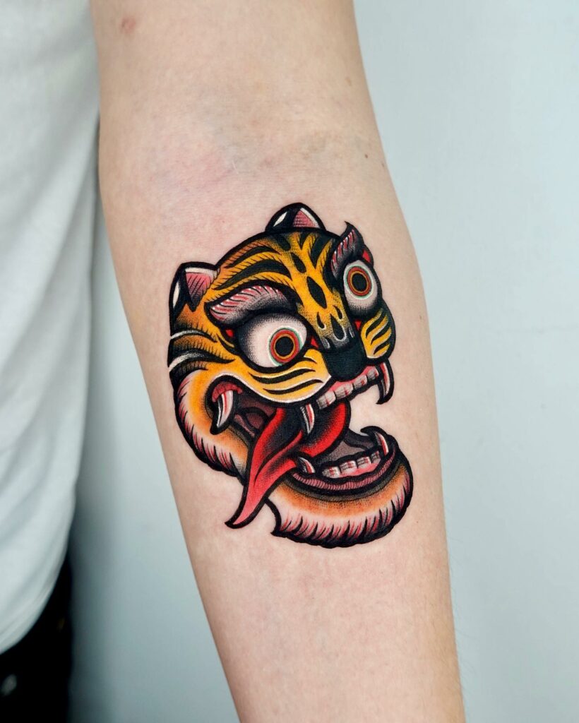 20+ AMAZING FOREARM TATTOOS FOR WOMEN - UPDATED FOR 2024 19 Tiger Forearm Tattoo