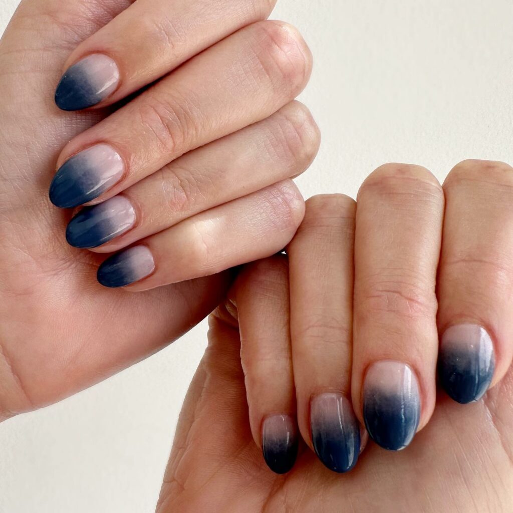 35 Latest Dark Blue Nail Designs To Try In 2024! 33 The Dark Blue Drama