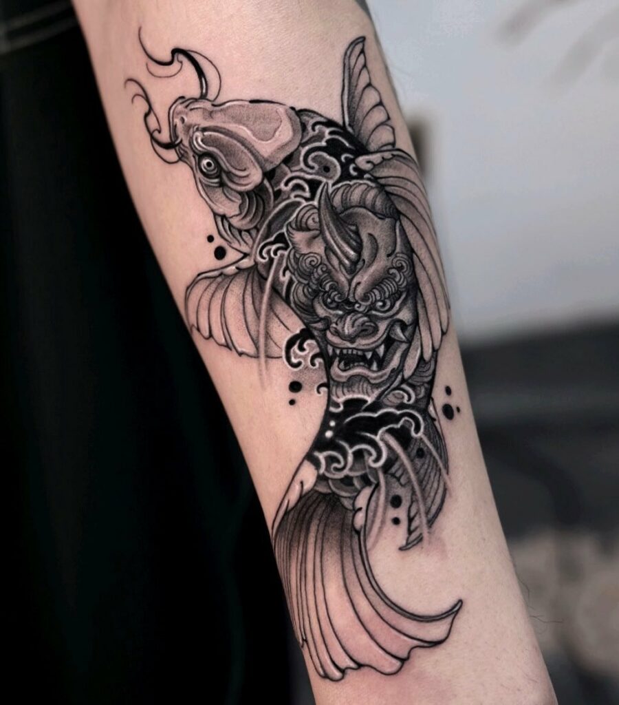 10+ KOI FISH TATTOO IDEAS + MEANINGS - UPDATED FOR 2024 17 Koi Fish Tattoo