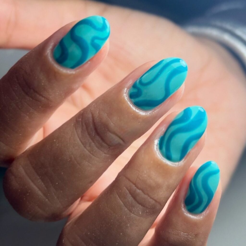 Dive into 60 Turquoise Nail Designs of 2024 77 Lovely Beach Nail Art