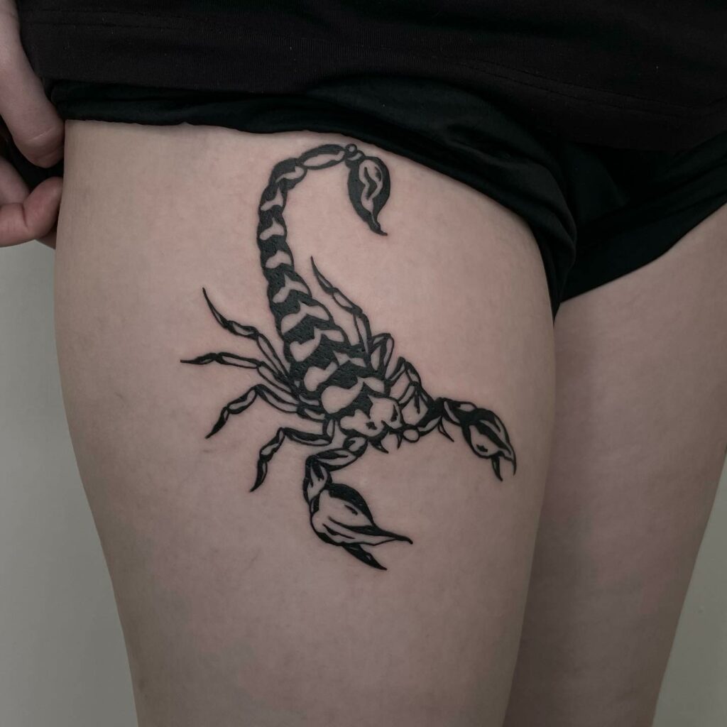 22 AMAZING SCORPION TATTOO DESIGNS - UPDATED FOR 2024 25 Scorpion Thigh Tattoo