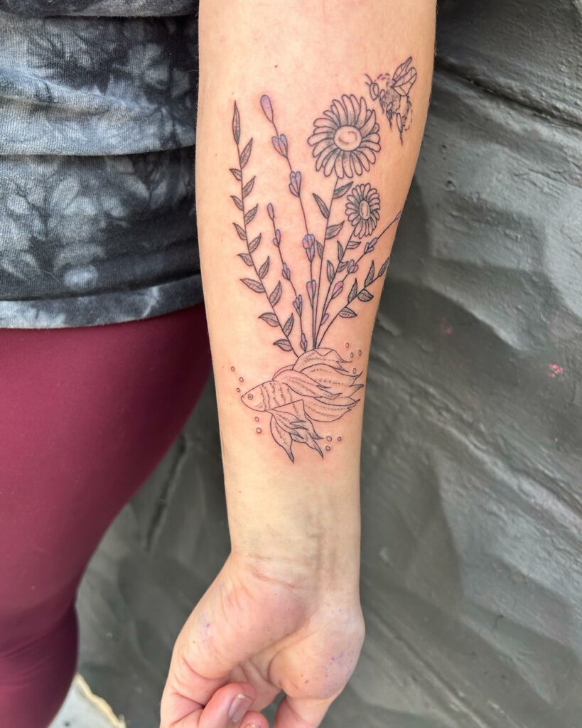 10 BEST LAVENDER TATTOOS WITH MEANINGS IN 2024 19 Wildflower Lavender Tattoo