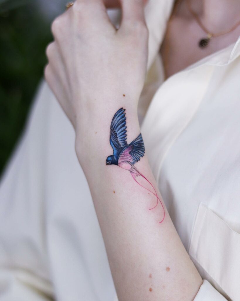 20+ AMAZING WRIST TATTOOS + MEANINGS IN 2024 24 Bird Tattoo on the Wrist