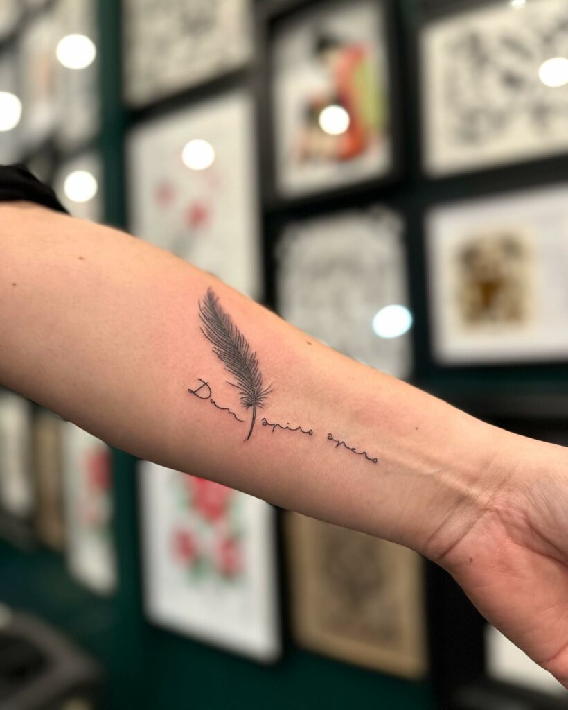 TOP 10 FEATHER TATTOO IDEAS + MEANINGS FOR 2024! 11 Effortless Feather: Symbolic Tattoo with Personal Touch