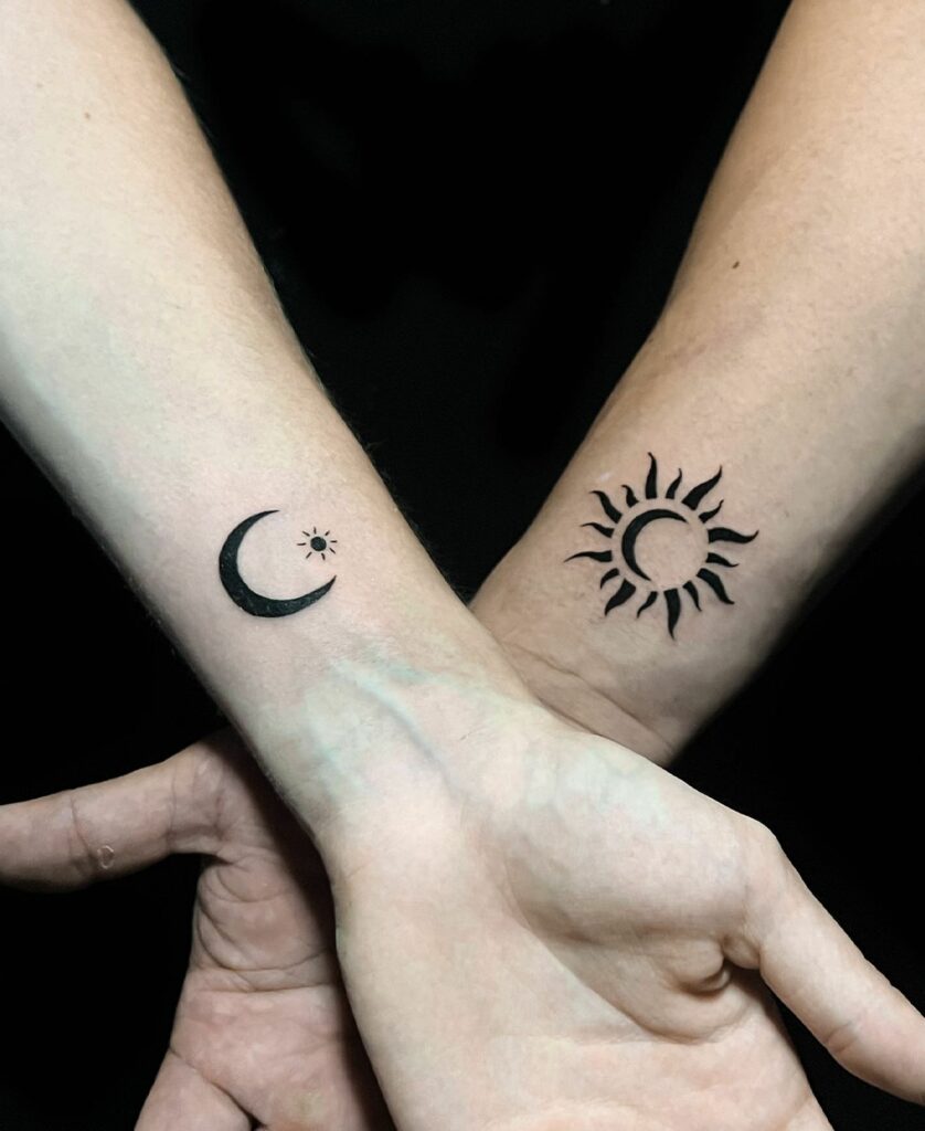 FATHER AND DAUGHTER TATTOOS TO CELEBRATE YOUR BOND IN 2024 18 Sun and Moon Tattoo