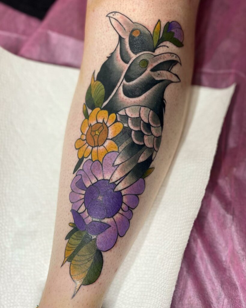Beautiful Bird Tattoos For Women 26 Blue Finch and Wheat