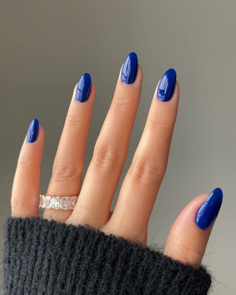 Celebrate with 40 Christmas Statement Nail Designs in 2024 25 Blue Almond Christmas Statement Nails