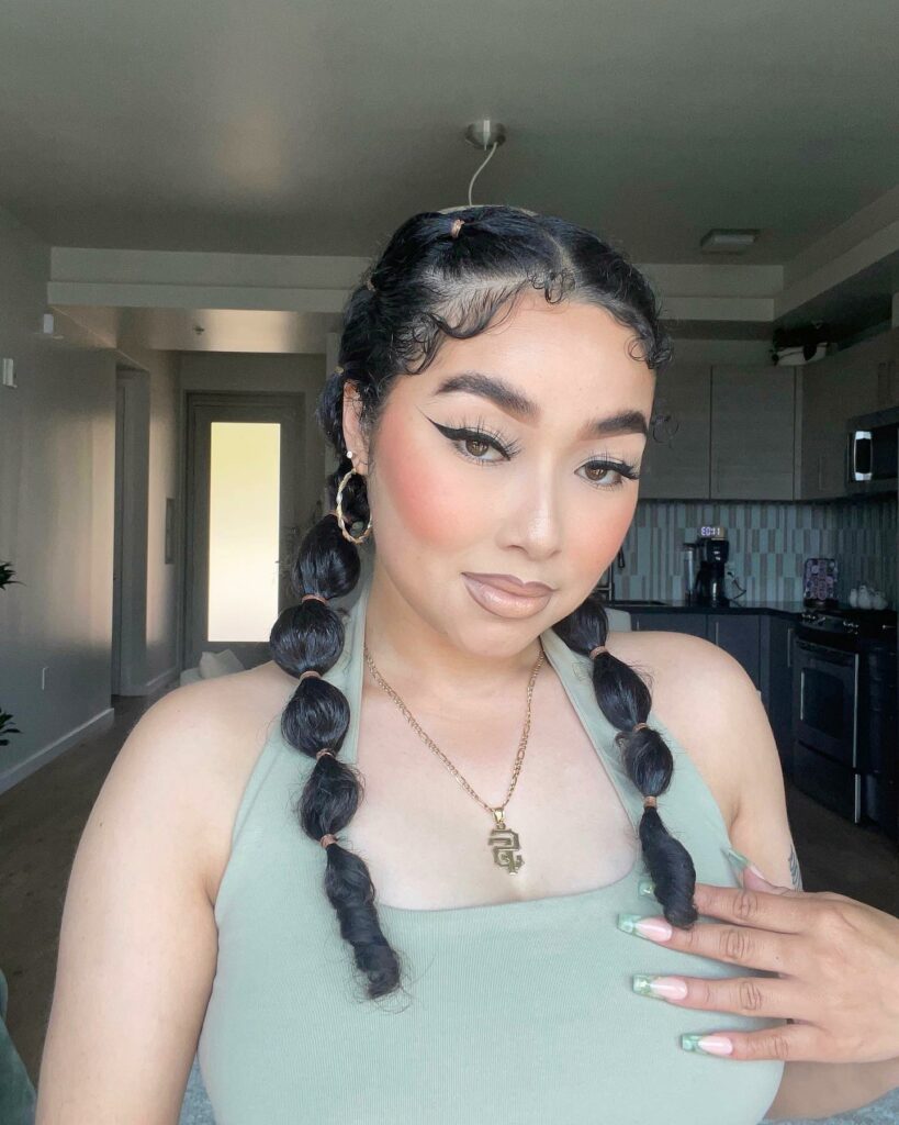 25 Bubble Braids Ideas to Try in 2024 27 Two Low Bubble Braids