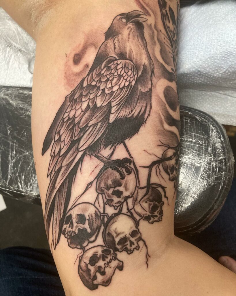 Beautiful Bird Tattoos For Women 23 Flight of Crows