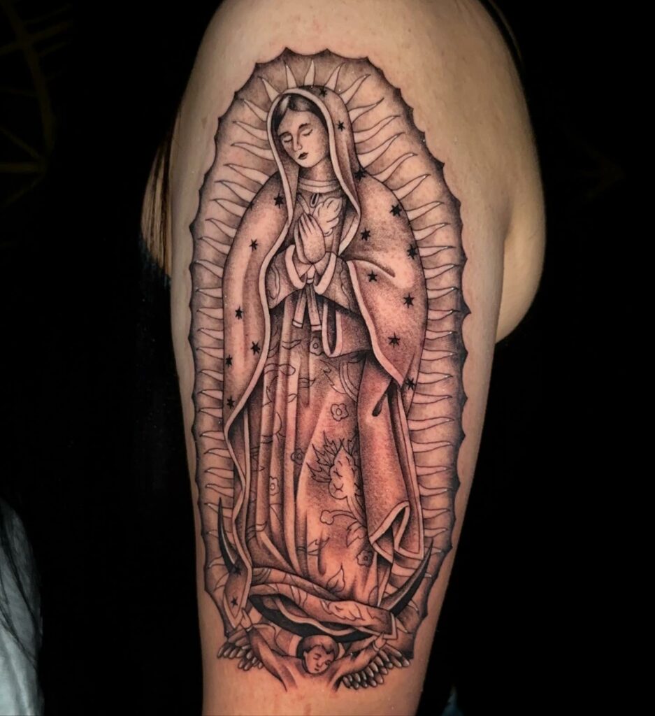 Amazing Virgen De Guadalupe Tattoo Designs To Inspire You In 2024 13 Virgen de Guadalupe Tattoo for Hope