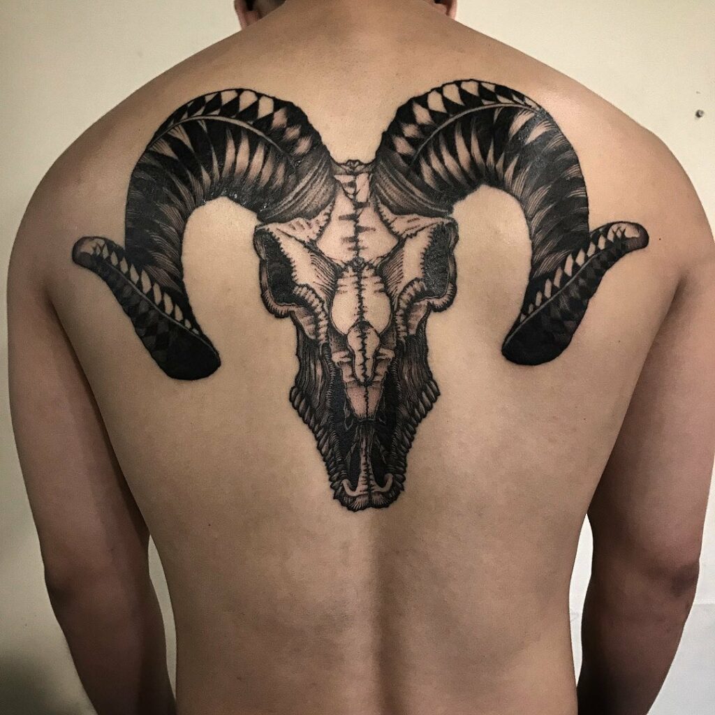 AMAZING ANIMAL SKULL TATTOO IDEAS AND THEIR MEANINGS IN 2024 20 Goat Skull Tattoos