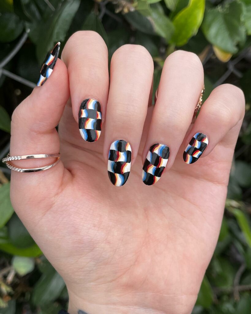20 Latest Checkered Nail Designs To Try In 2024! 23 Checkered Nails Illusion Design