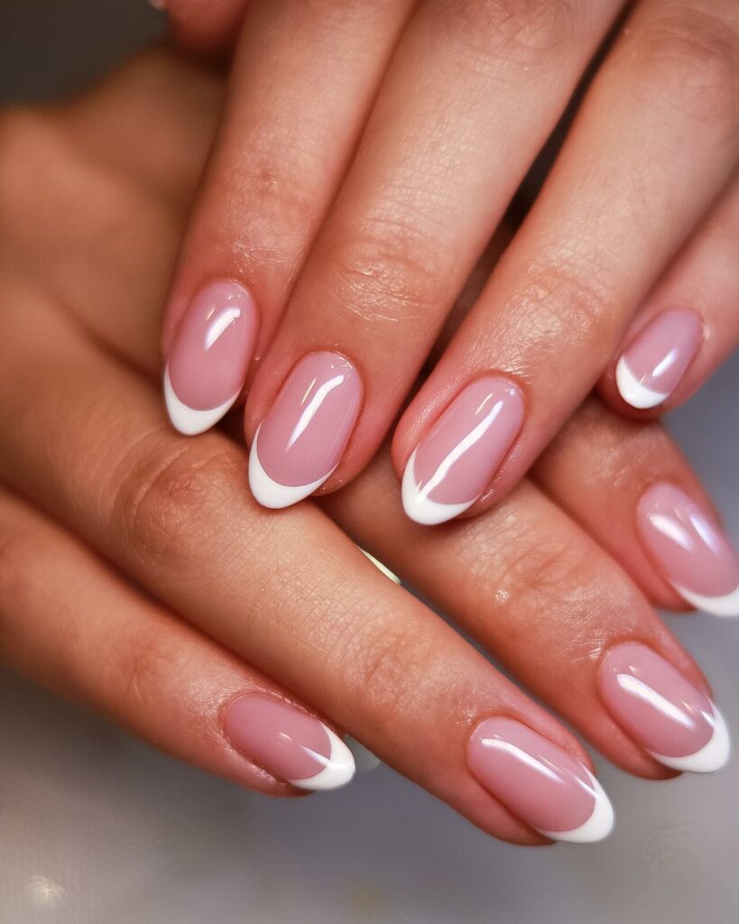 30 Latest Almond French Tip Nail Designs To Try In 2024! 39 Almond Round French Nails