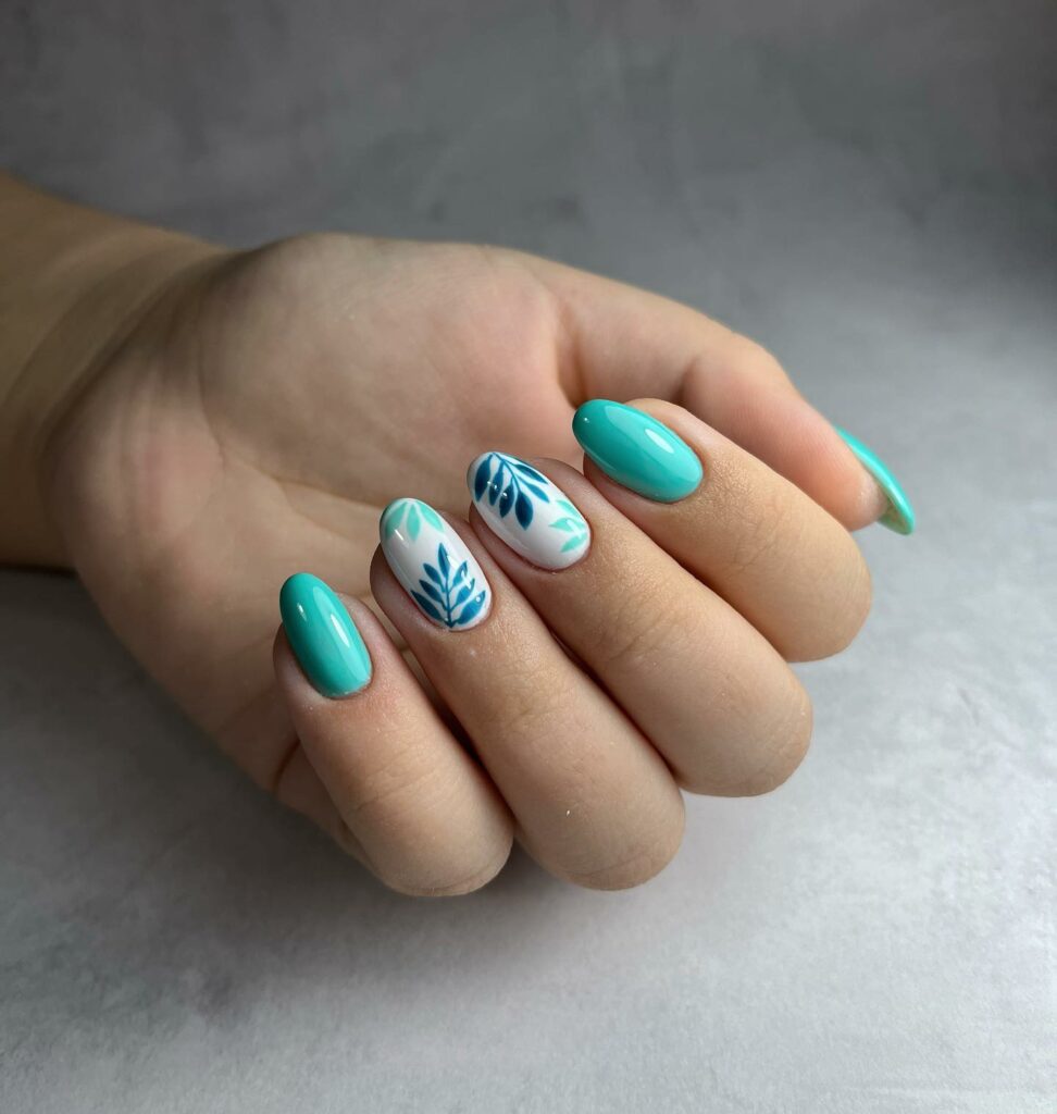Dive into 60 Turquoise Nail Designs of 2024 80 Beach Nail Art
