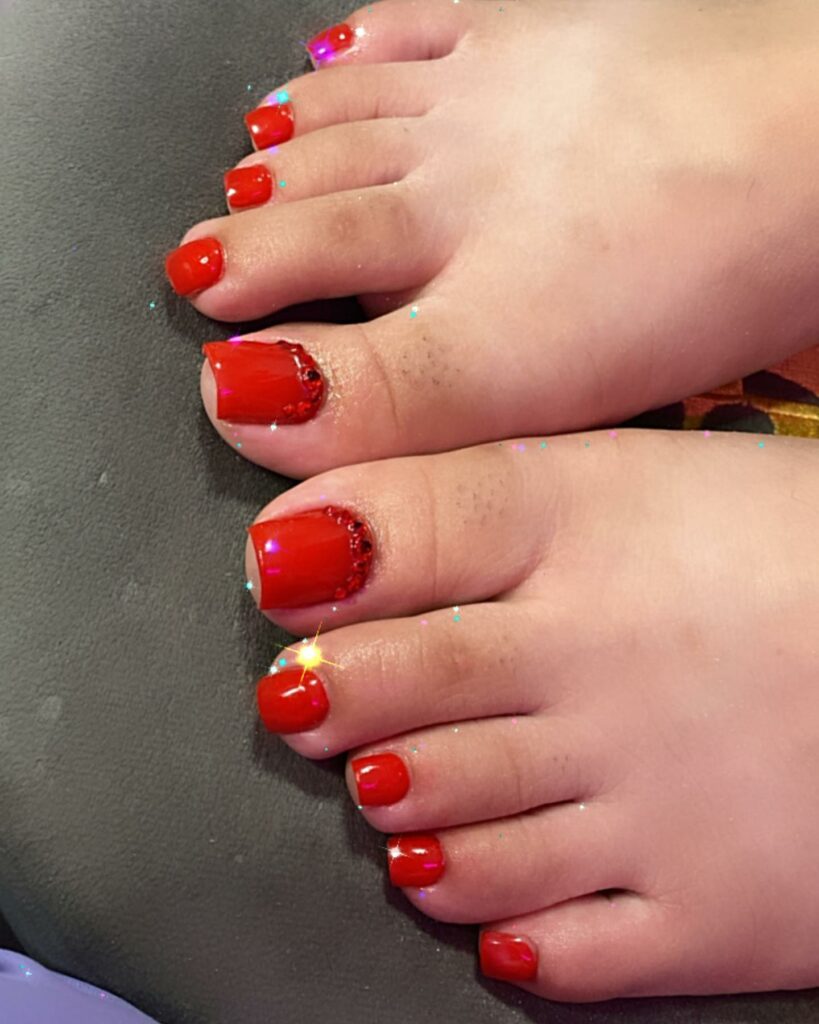 30 Red Pedicure Ideas to Add a Pop of Color to Your Look in 2024 27 Red Acrylic