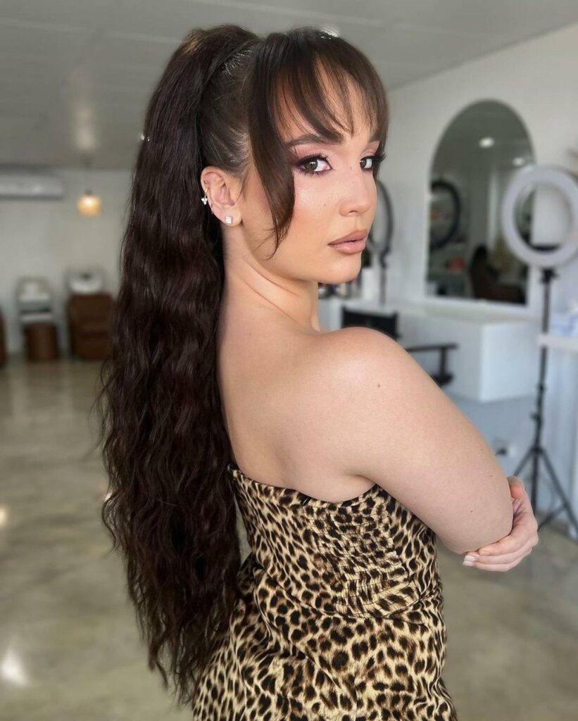 35 Ponytail Hairstyles Ideas for Effortless Elegance in 2024 18 Ponytail Plus Bangs