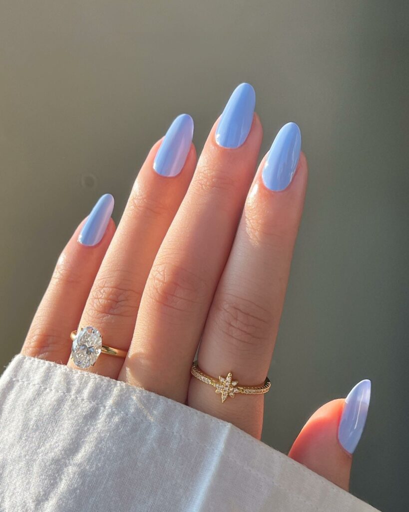 20 Latest Blue Almond Nails Ideas To Try In 2024! 21 Steel Blue Almond Nails