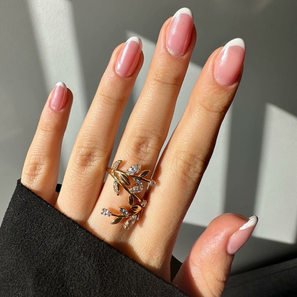 20 Latest Thin French Tip Nail Designs To Try In 2024! 12 White Thin French Almond Nails