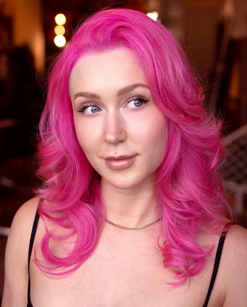 45 Pink Hairstyles to Add a Pop of Color to Your Look in 2024 49 Berry Pink