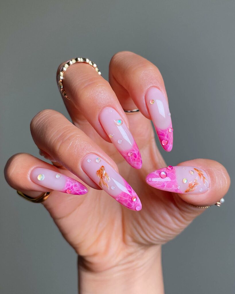 20 Latest Bubble Nail Ideas To Try In 2024! 10 Bubble Pink French Nails