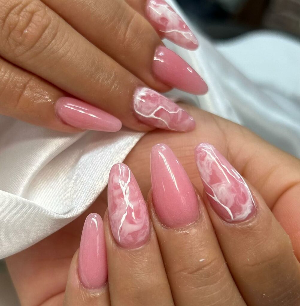 Discover 35 Pink Marble Nail Designs of 2024 15 Marble Passion