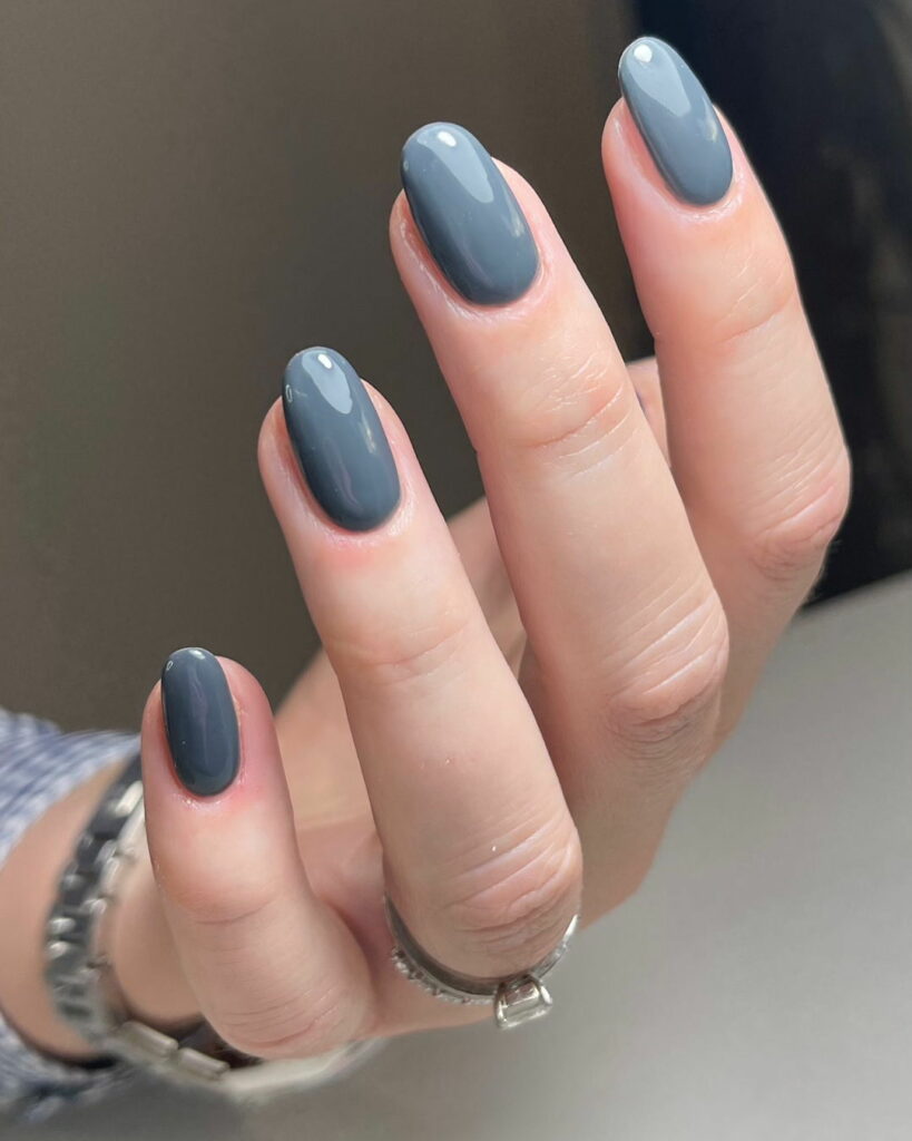 Embrace Neutrals with 35 Grey Nail Designs for 2024 23 Grey Acrylic Nails