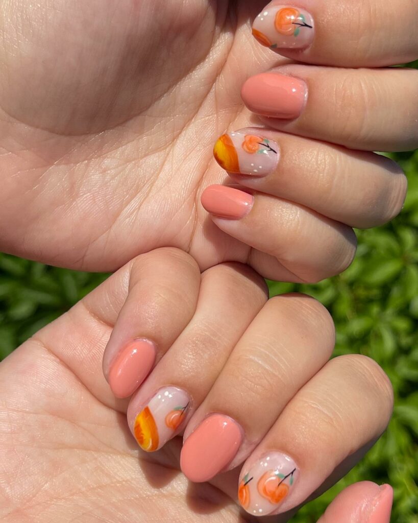 Get Peachy with 30 Peach Nail Designs for 2024 33 Peach Decals