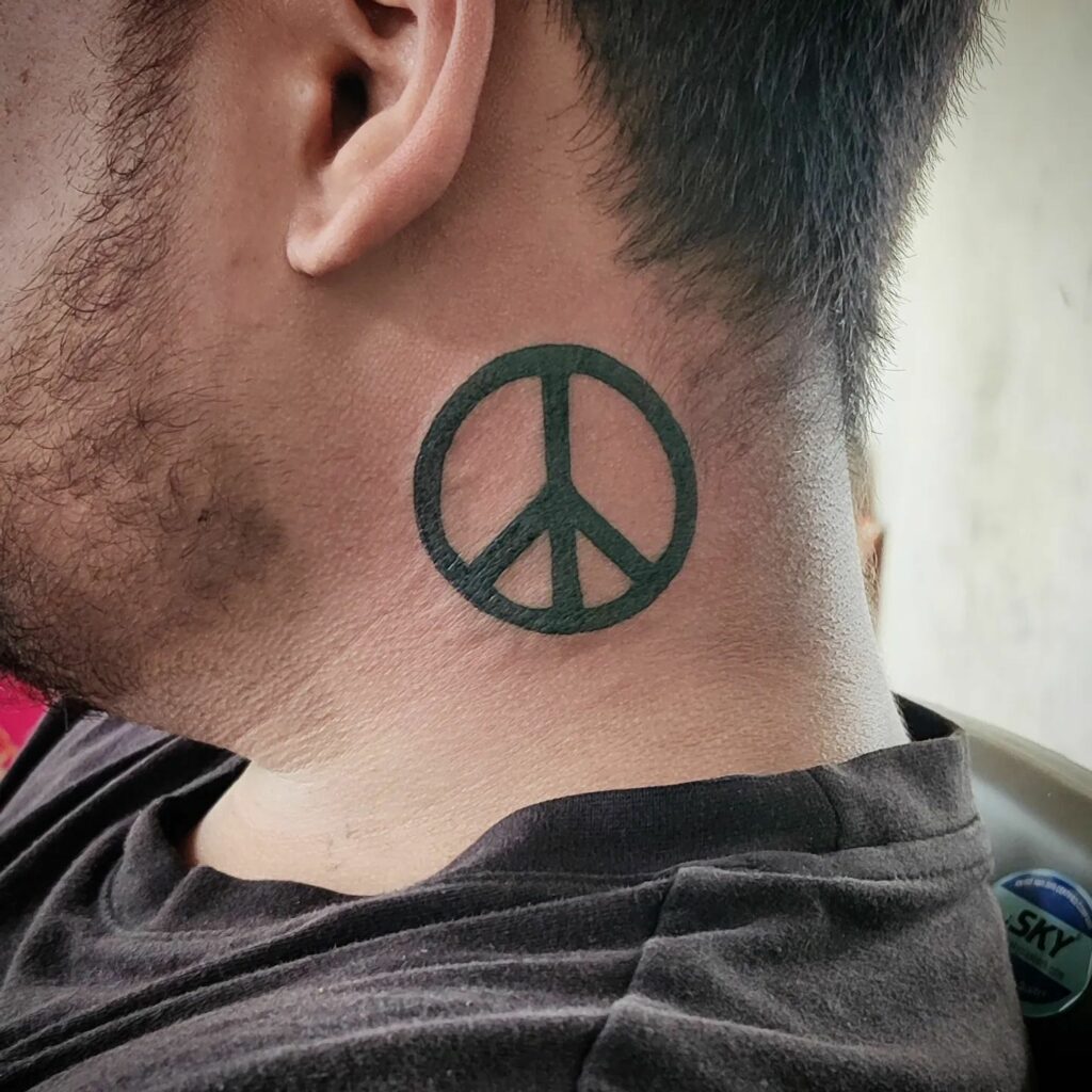90 Latest Neck Tattoo Ideas To Inspire You In 2024! 48 The Peaceful Warrior Neck Emblem