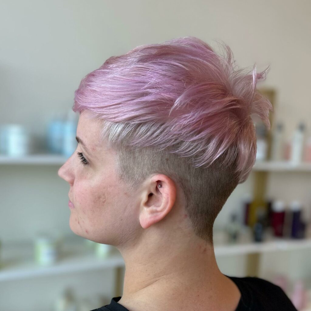 35 Short-Sided Shaved Female Hairstyles to Flaunt Your Boldness in 2024 17 Shave Pastel Pink Undercut