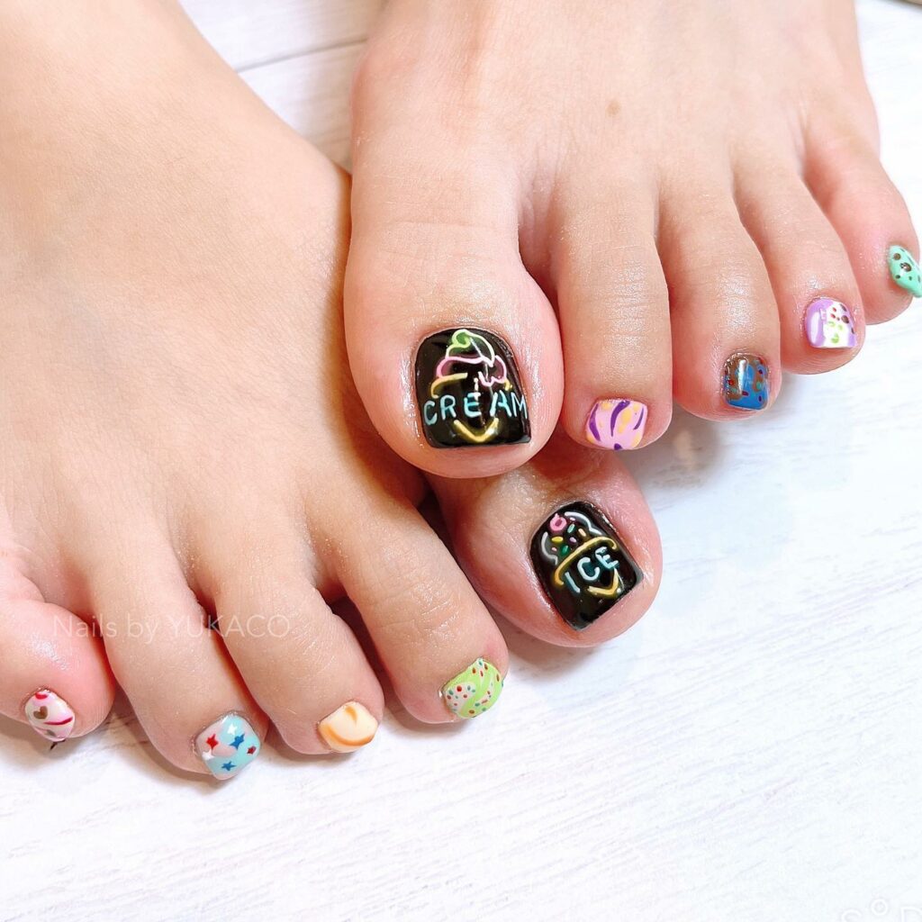 35 White Pedicure Ideas for a Chic Look in 2024 22 Ice Cream Art