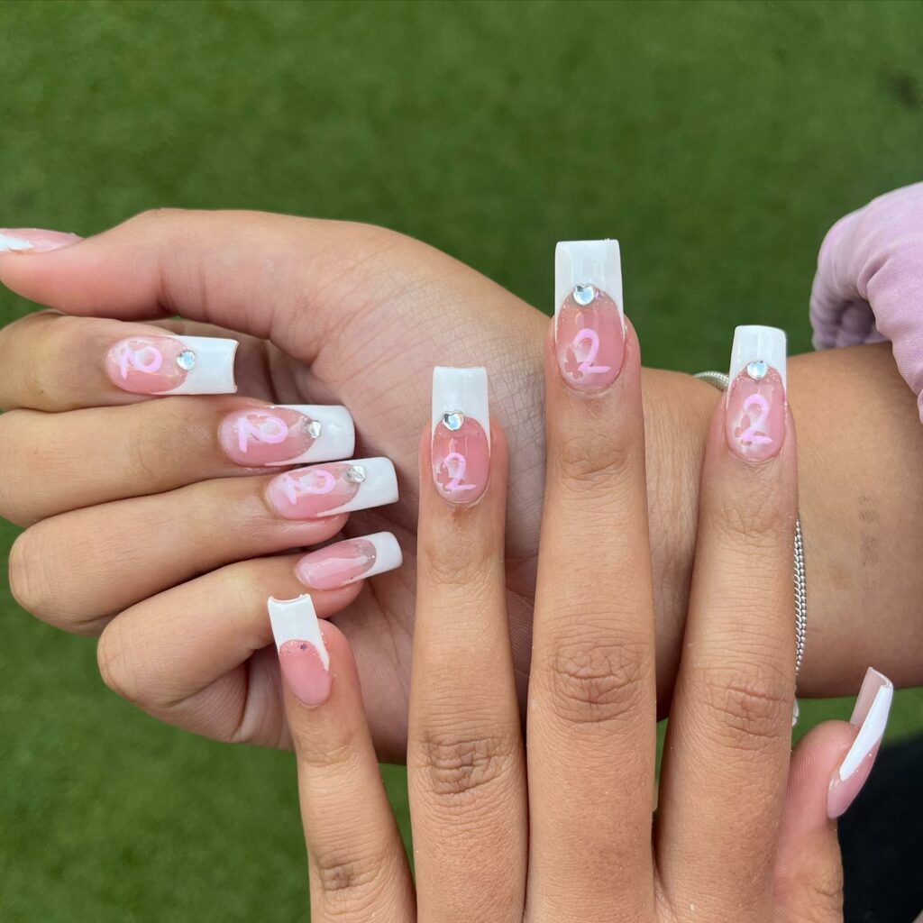 45 Latest Nails With Rhinestones Designs To Try In 2024! 45 French Manicure Gets A Makeover