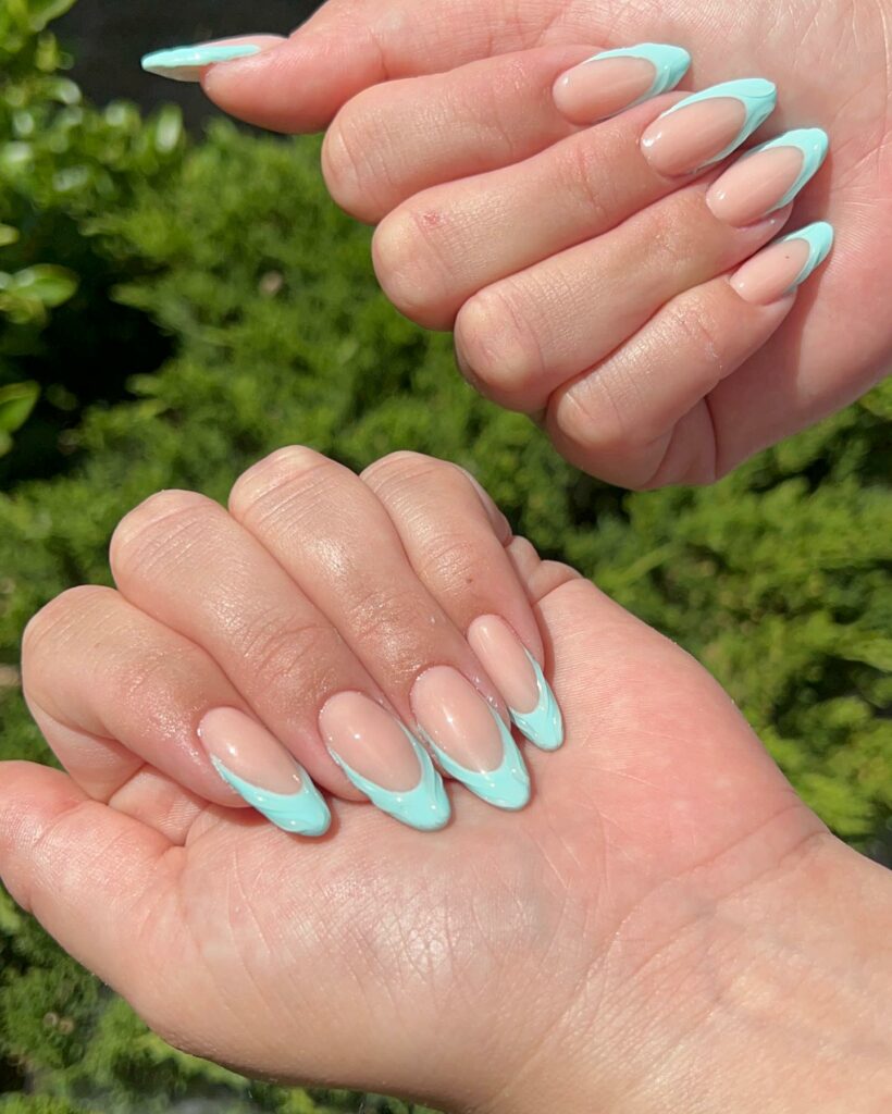 20 Latest Tiffany Blue Nail Ideas To Try In 2024! 28 Tiffany Blue French Nails